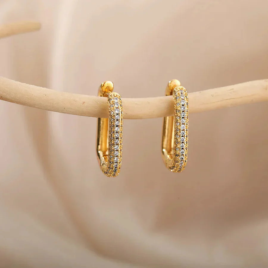 Valerie | Square and Circular Earrings